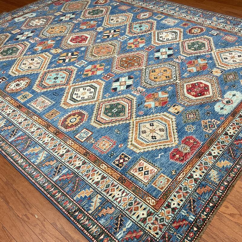 HERAT ORIENTAL Handmade Super Kazak Wool Rug - 8'2" x 10'3"