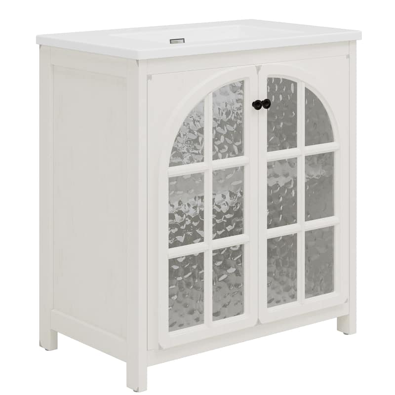 Farmhouse Bathroom Vanity with Ceramic Sink