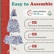 preview thumbnail 27 of 53, 6ft or 7ft Artificial Snow Flocked Christmas Tree with Metal Stable Stand Base for Indoor and Outdoor Holiday Decoration