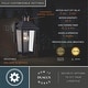 preview thumbnail 4 of 13, Lexington Aluminum Black Motion Sensor Dusk to Dawn Outdoor Wall Light Clear Glass