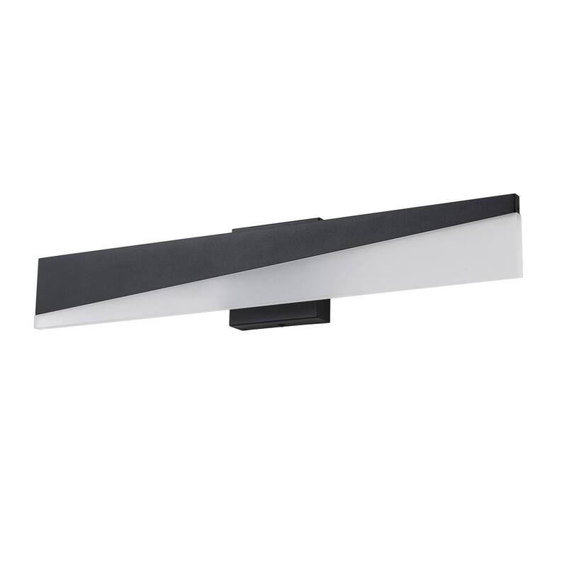 24" Modern Dimmable Acrylic Matte Black LED Vanity Light - W23.8"