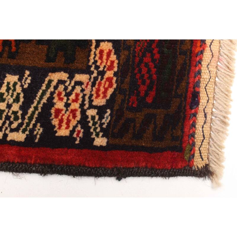 ECARPETGALLERY Hand-knotted Teimani Dark Brown Wool Rug - 2'11 x 4'6