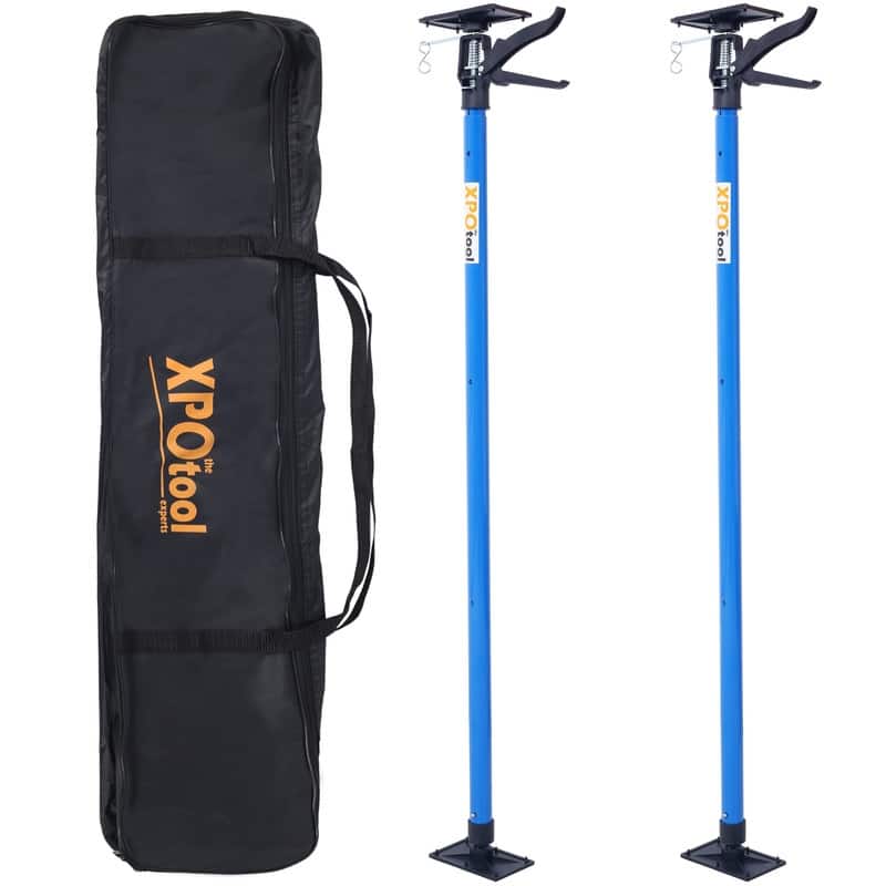 2 Pack Steel Adjustable Support Poles (45 to114") ,3rd Hand Support System for Jacks, Cargo Bars and Cabinets with Carry Bag