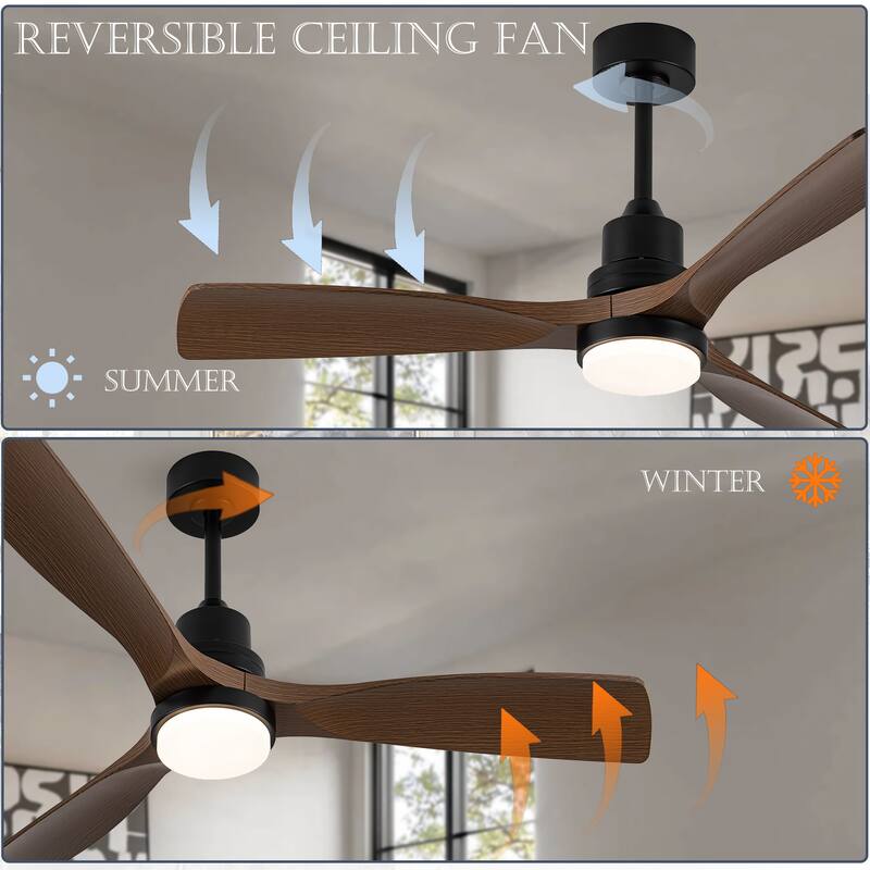 52'' LED Four Seasons Ceiling Fan Lights and Remote Control