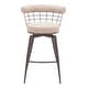 preview thumbnail 3 of 6, Saku Swivel Barstool Beige & Brown