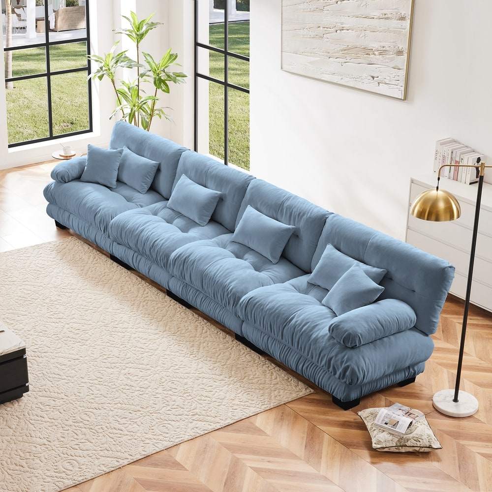 Modular Sectional Couches, 173" Oversized Sectional Sofa, 4 Seater Modular Chenille Deep Seat Cloud Couch for Living Room