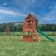 preview thumbnail 10 of 10, Backyard Discovery Atlantis Cedar Wood Swing Set, Slide, Clubhouse - 18'1" x 7'9"