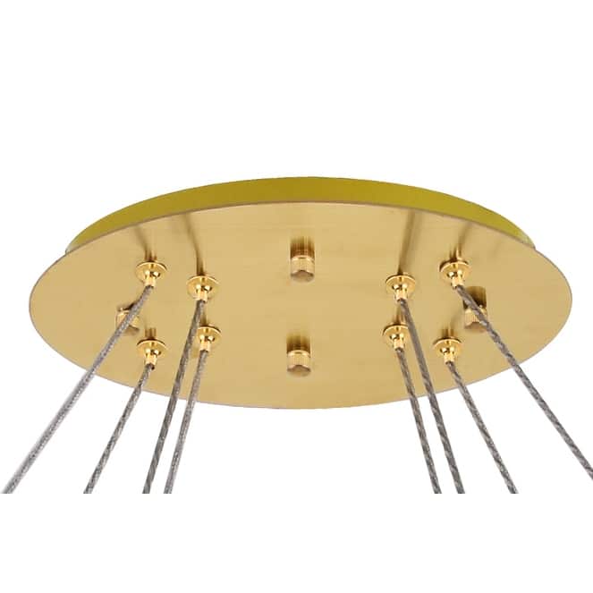 Madelyn Integrated LED light Chrome Chandelier Clear Royal Cut Crystal - 48"W X 11.8"H