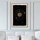 preview thumbnail 62 of 62, Astrology Map, Solar System Planets Modern Black Canvas Wall Art Print for Bedroom
