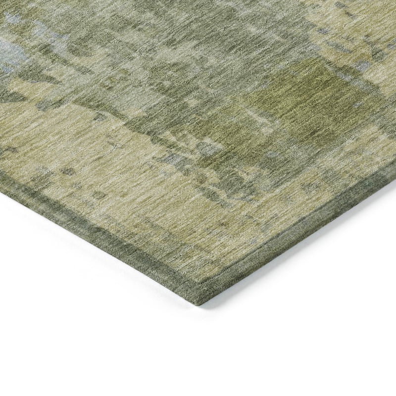 Machine Washable Indoor/Outdoor Modern Blend Chantille Rug