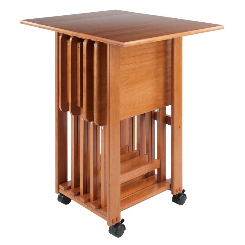 5-Pc Snack Table Set, Drop Leaf Top - 28.19 x 23.39 x 33.94 inches