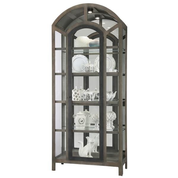 Howard Miller Reeko Curio Cabinet Overstock 31958664 Smoke Grey