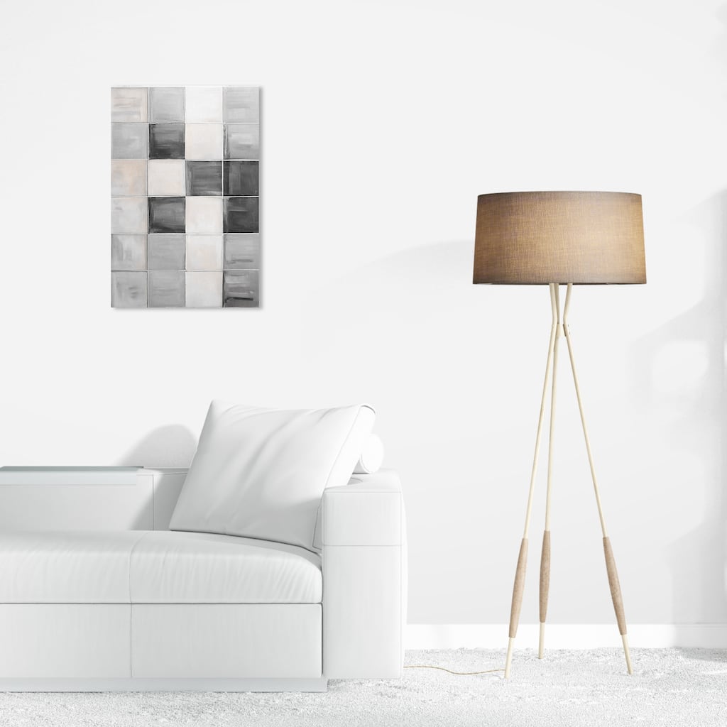 Wynwood Studio Canvas Abstract Features Gray and Modern & Contemporary Wall Art Canvas Print