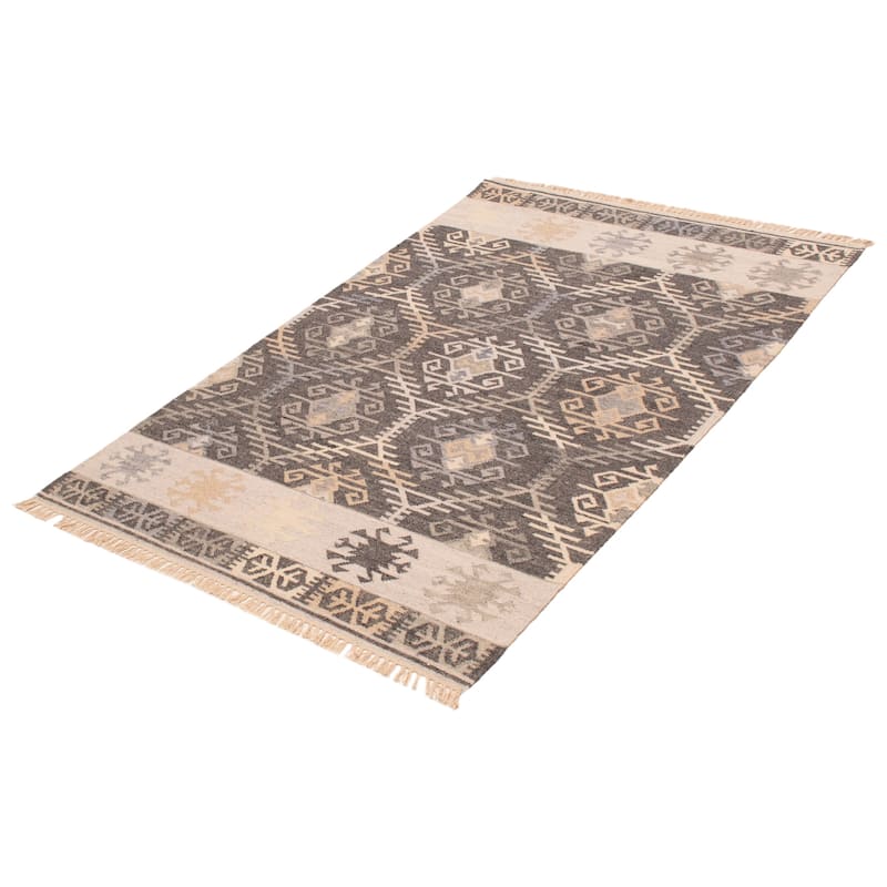 Ankara Grey Kilim 5'0" x 7'11" - 5'0 x 7'11
