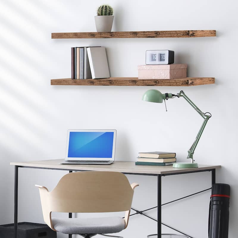 Sorbus Floating Shelves for Wall, 2 Extra Long Wall Mounted Floating Shelves - 9.25"L X 47” W X 1.5” H