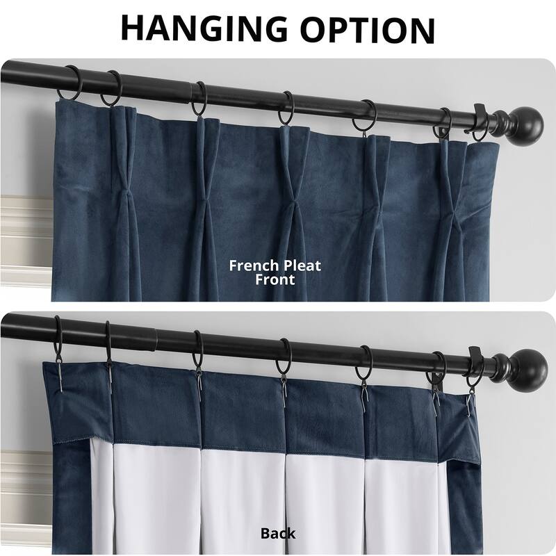 Exclusive Fabrics Signature Pleated Blackout Velvet Curtain (1 Panel)