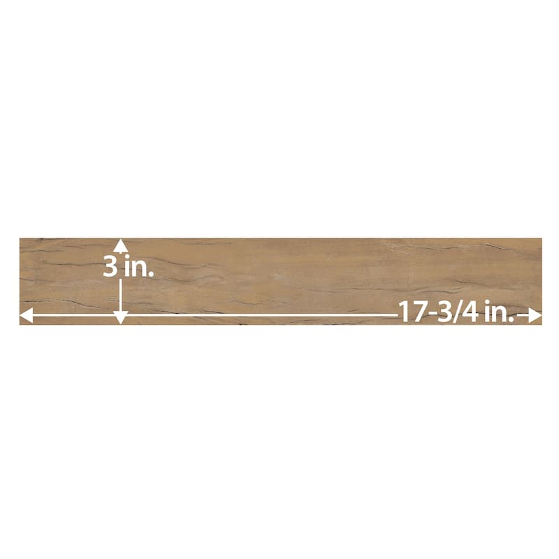 Merola Tile Kings Forest Natural 2-7/8" x 17-3/4" Ceramic Floor and Wall Tile