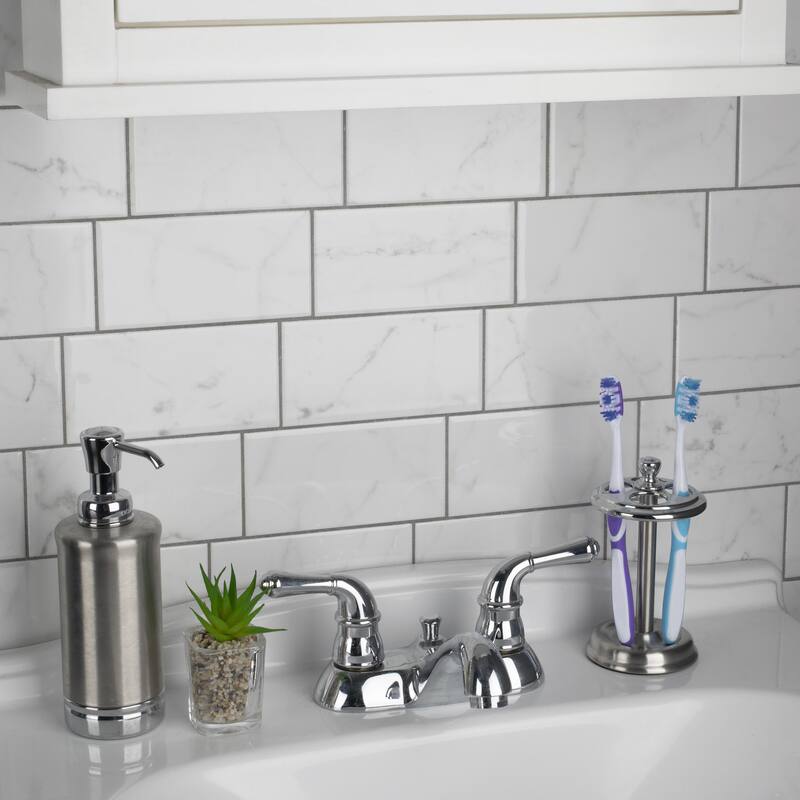 Merola Tile Classico Carrara Glossy 3" x 6" Ceramic Wall Tile