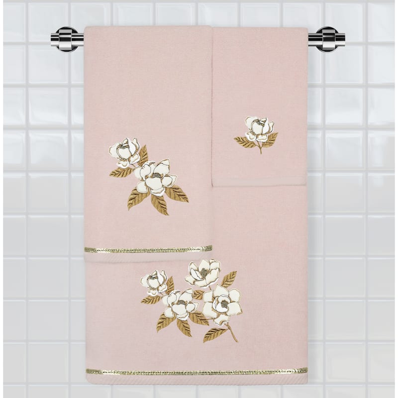 Authentic Hotel and Spa Turkish Cotton Maggie 3 PC Towel Set - Blush