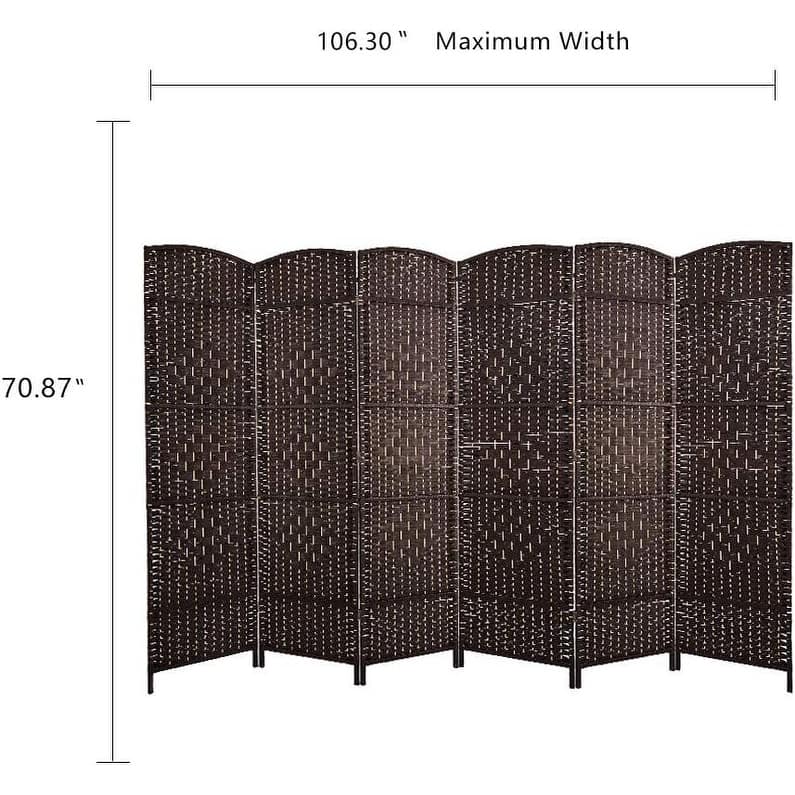 6 Panel Room Divider, Folding Screen