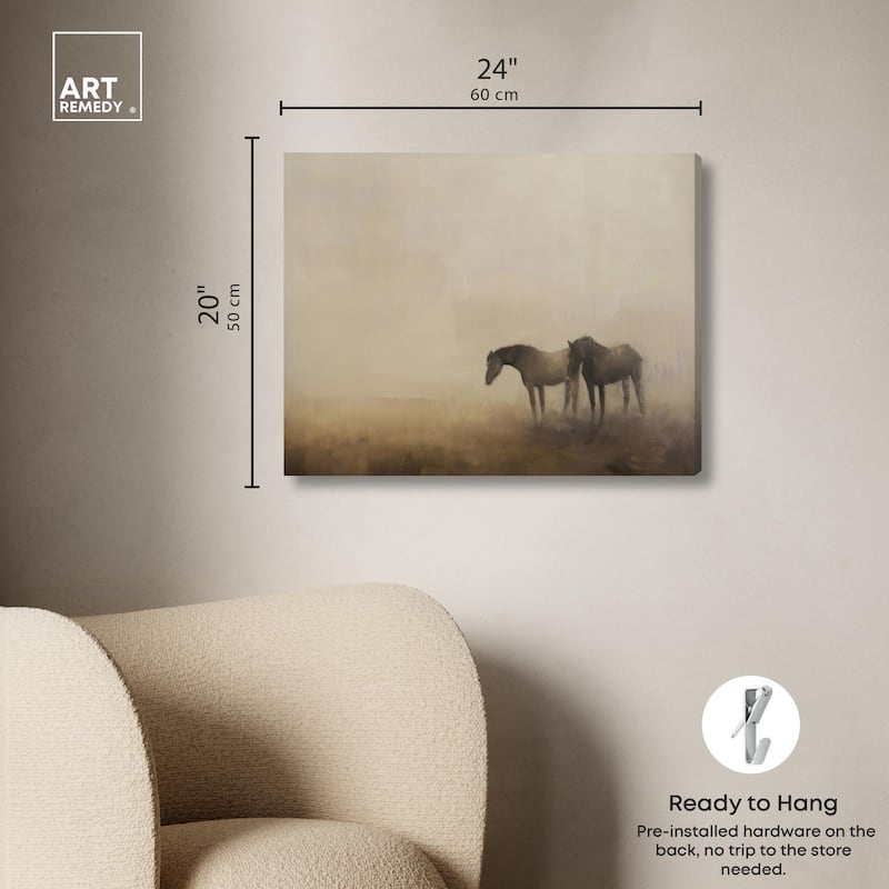 Equine Duo Canvas by Art Remedy, Gallery Wrapped
