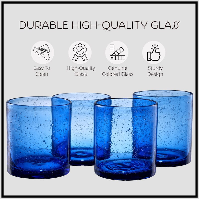 Artland Set of 4 Iris Double Old Fashioned Glass 14 oz - 14 oz