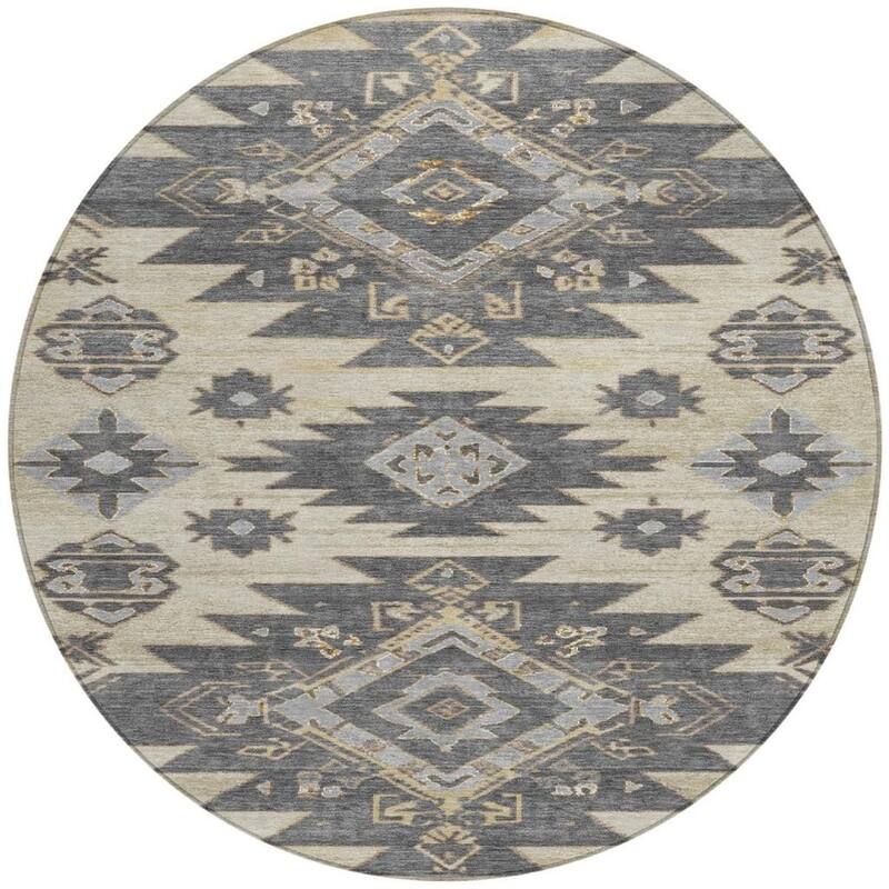 HomeRoots Tribal Transitional Rectangle Outdoor Rug