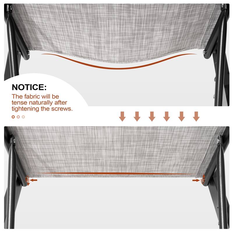 Outdoor Adjustable Aluminum Chaise Lounge Chairs for Patio Pool Terrace - See Picture