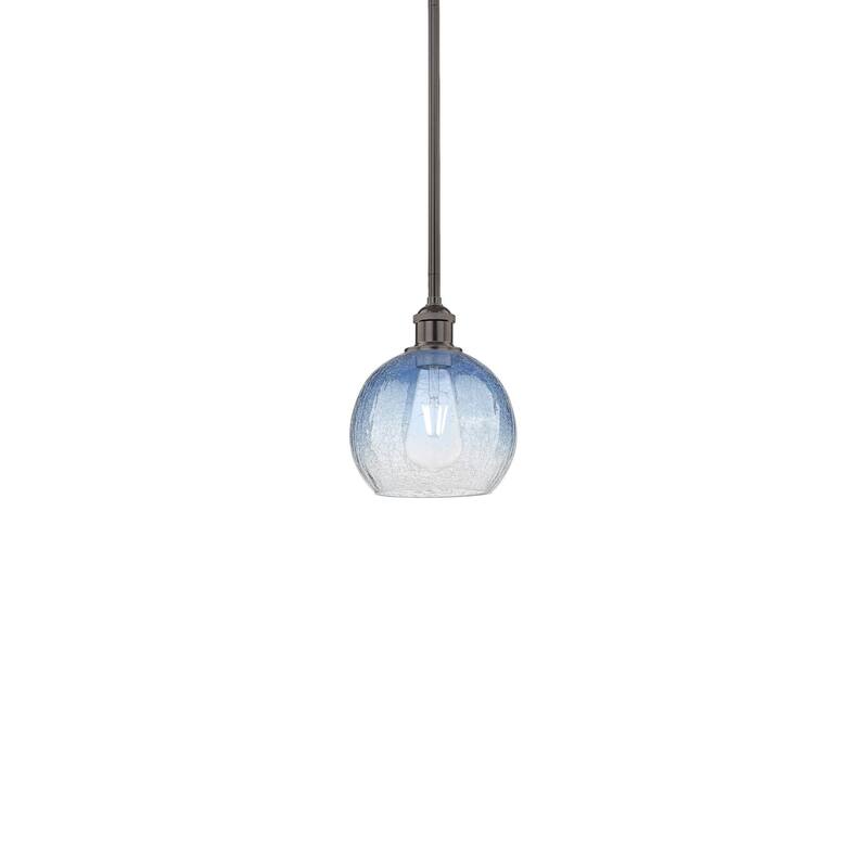 Innovations Lighting 616-1S-10-8 Brookhaven Globe Pendant Brookhaven - Oil Rubbed Bronze / Sapphire Blue