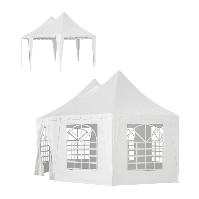 20x15 ft Wedding Party Tent Waterproof White - 88.58 * 8.46 * 7.48