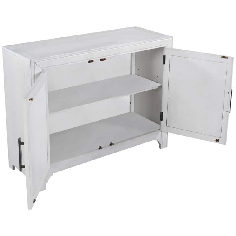 Farmhouse Buffet Cabinet, Accent Storage Cabinet with Doors and Adjustable Shelf, Sideboard Entryway Cabinet for Living Room