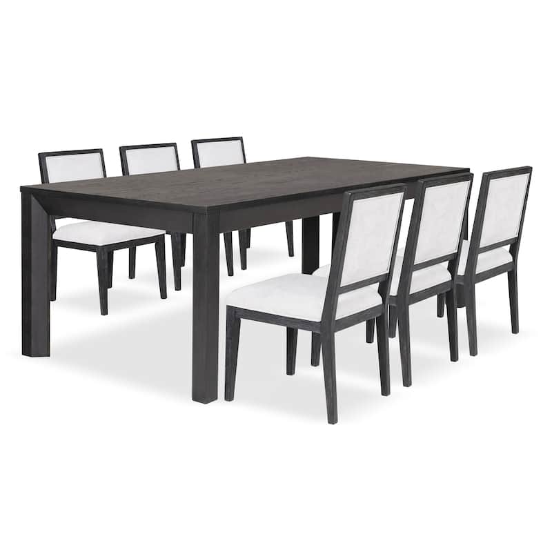 Furniture of America Durem Modern 7-Piece Extendable Solid Wood Dining Set