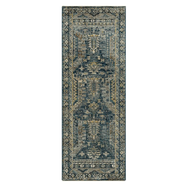 Karastan Marash Karamar Area Rug - 2' 7" x 7' 3" - Blue - Runner