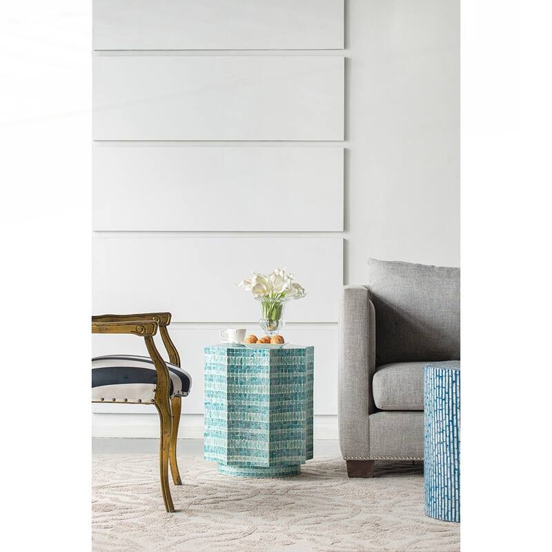 Stool with Capiz Design