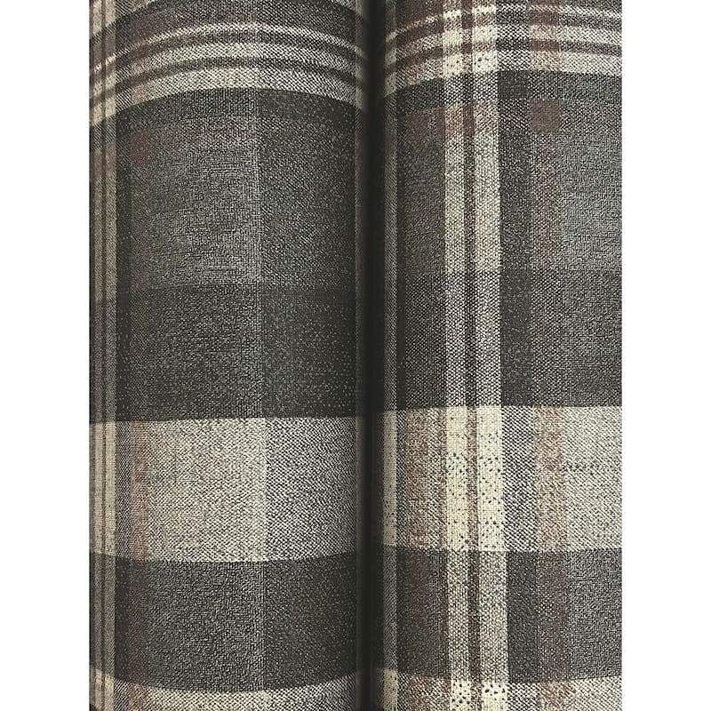 Dutton Plaid Charcoal Wallpaper
