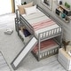 preview thumbnail 3 of 16, Merax Twin Over Twin Bunk Bed with Convertible Slide and Stairway