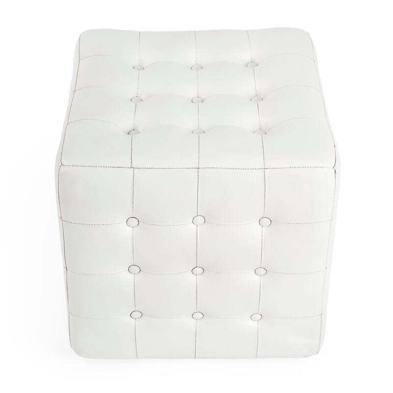 Leon Leather Ottoman