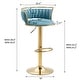 preview thumbnail 98 of 155, Velvet Upholstered Adjustable Bar Stool Swivel Counter Chair Set of 2