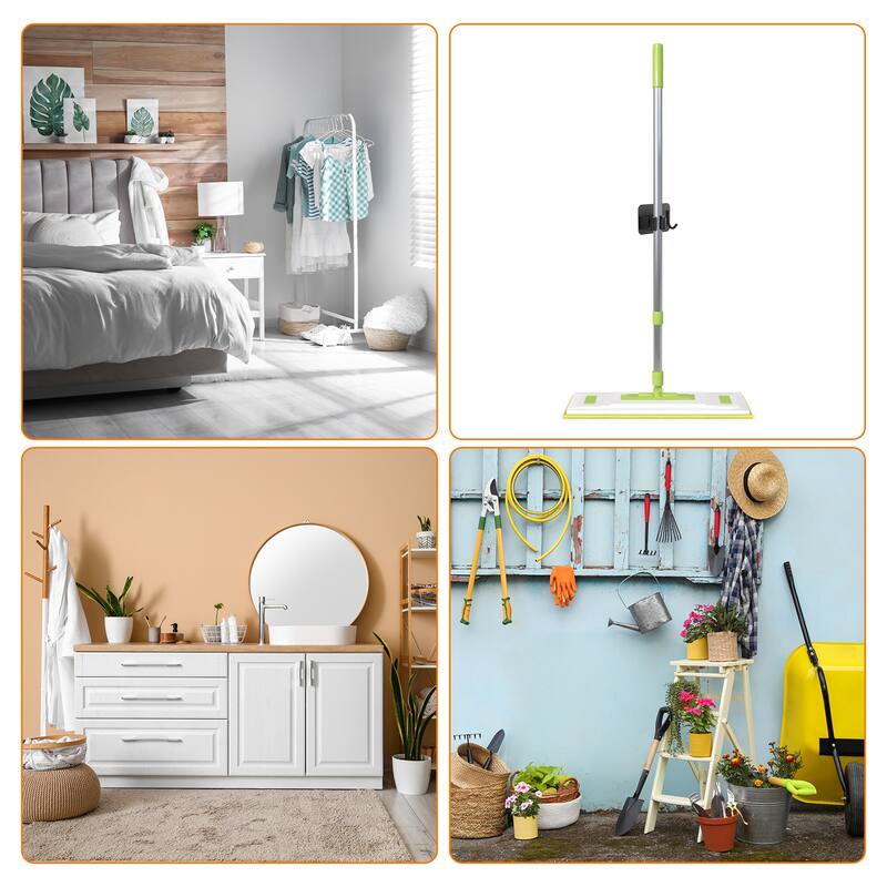 Mop Broom Holder, 304 Stainless Steel Mop Holder Adhesive Broom Hanger