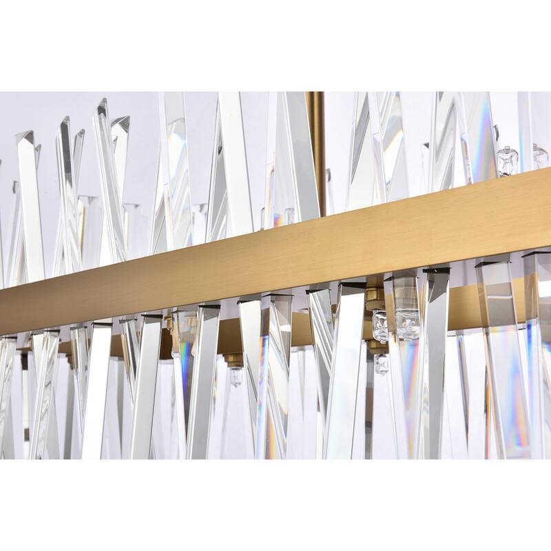 Indigo Home 42 inch crystal rectangle chandelier light