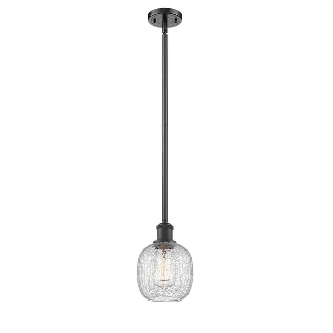 Innovations Lighting Belfast 6" Wide Mini Pendant - Oiled Rubbed Bronze / Clear Crackle