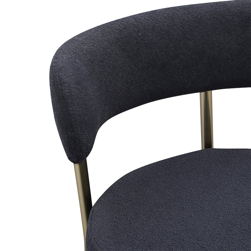 Set of 2, Uphsoltered 26" Counter Barstools with Metal Legs, Footrest