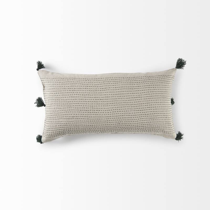Beige and Black Dotted Pillow Cover