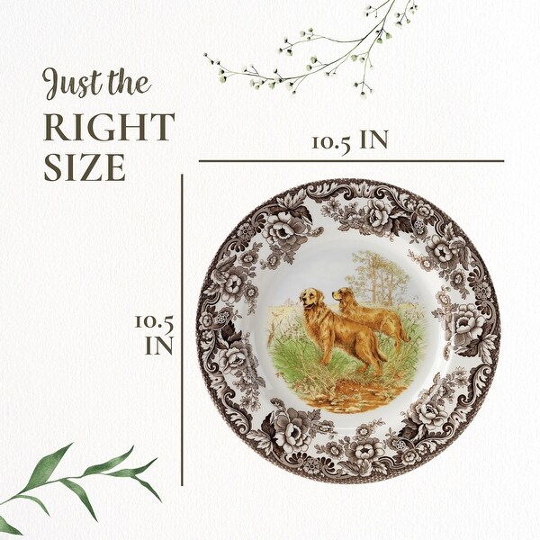 Spode Woodland Dinner Plate Dog Motif - Bed Bath & Beyond - 39055857