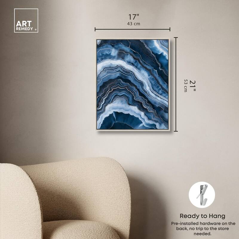 Azure Abyss Layers Canvas by Art Remedy