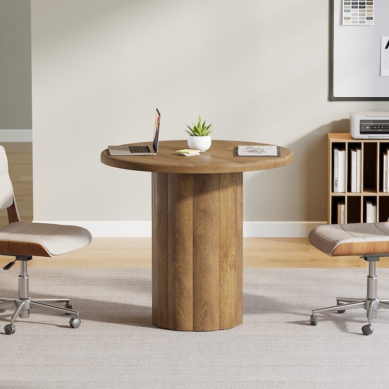31.5-Inch Small Conference Table for 4 with Sturdy Base