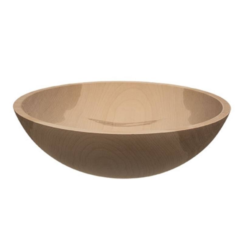 Sand Wooden Bowl Beech Wood Serving Bowl Handcrafted Smooth Finish Salad Snack Display