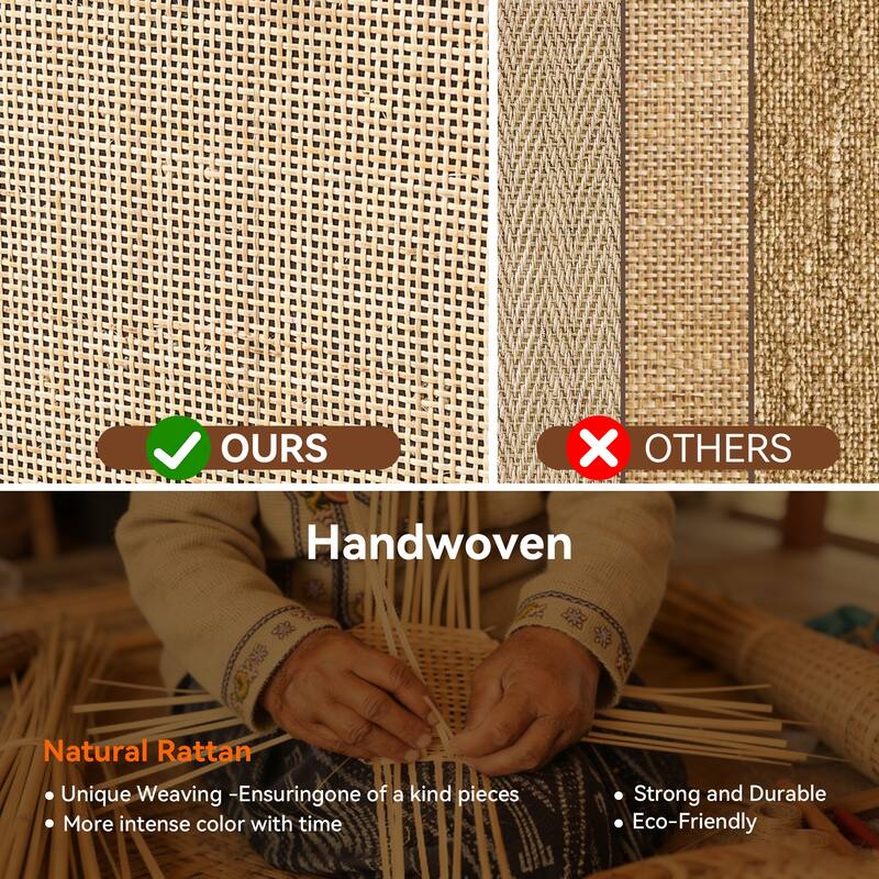 2-Drawer Wooden Shoe Cabinet with Rattan Doors/Narrow Freestanding Storage Organizer for Entryway