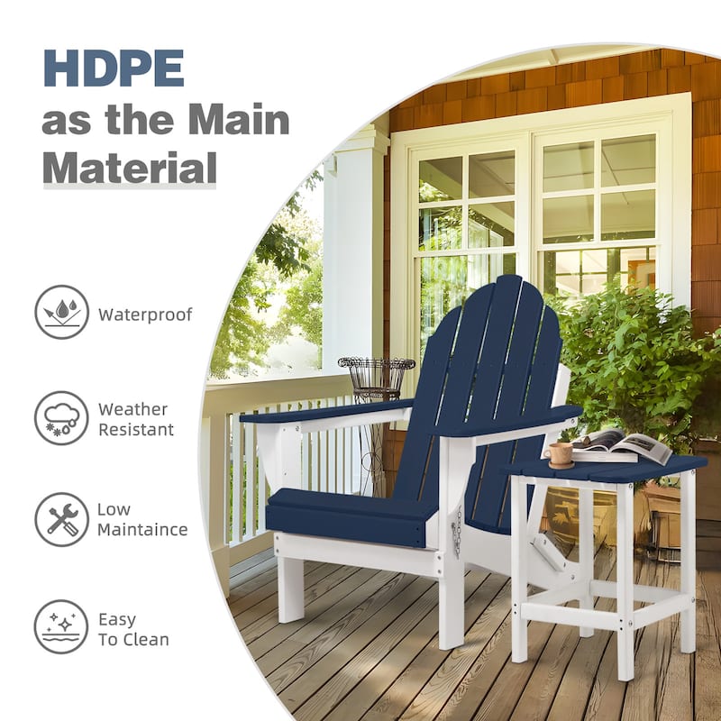 Aoodor Outdoor Folding Adirondack Chair