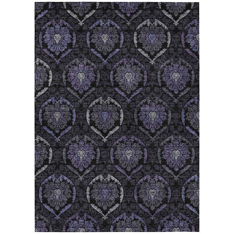 HomeRoots Medallion Transitional Rectangle Outdoor Rug